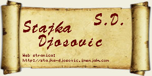 Stajka Đošović vizit kartica
